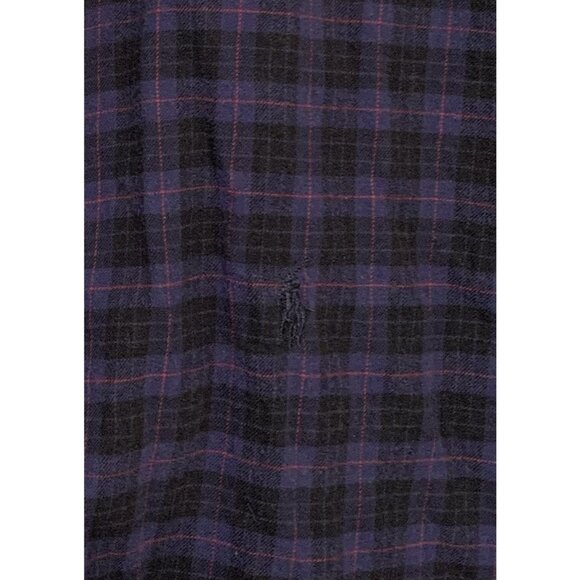 Vintage Polo By Ralph Lauren Purple Button Down Plaid Flannel Made In Canada - Picture 2 of 8